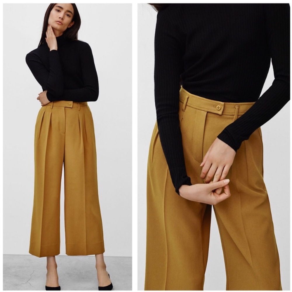 Aritzia Babaton Eckhardt Pant in Ochre